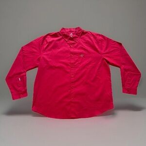 Antigua Men’s 2XL Tampa Bay Buccaneers NFL Red Button Up Long Sleeve Shirt NWT